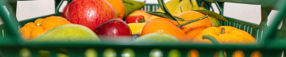 Fris en fruitig fruitbox. vol met fruit
